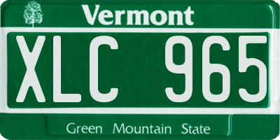 VT license plate XLC965