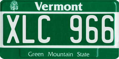VT license plate XLC966