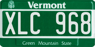 VT license plate XLC968