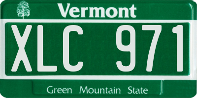 VT license plate XLC971