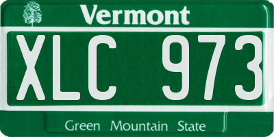 VT license plate XLC973