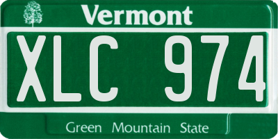 VT license plate XLC974