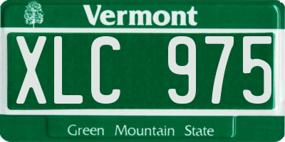 VT license plate XLC975