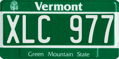 VT license plate XLC977