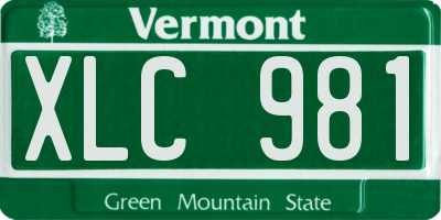 VT license plate XLC981