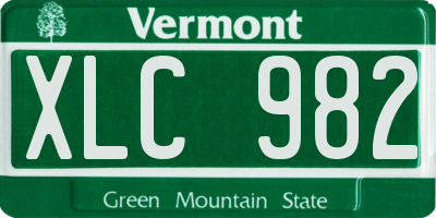 VT license plate XLC982