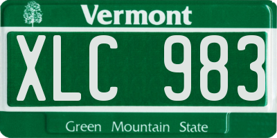 VT license plate XLC983