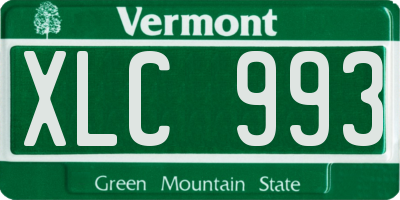 VT license plate XLC993