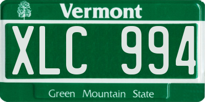 VT license plate XLC994