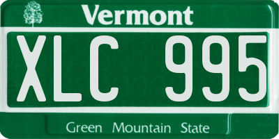 VT license plate XLC995