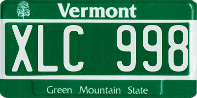 VT license plate XLC998
