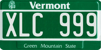 VT license plate XLC999