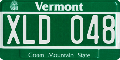 VT license plate XLD048