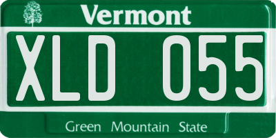 VT license plate XLD055