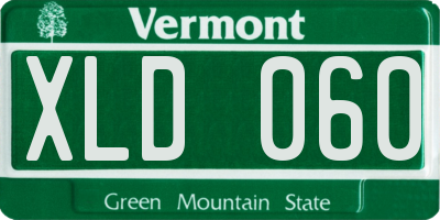 VT license plate XLD060