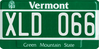 VT license plate XLD066