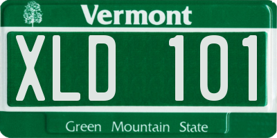 VT license plate XLD101