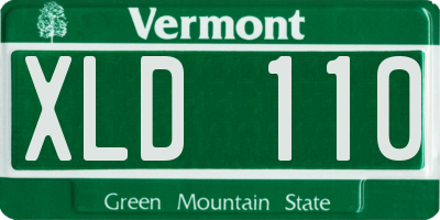 VT license plate XLD110
