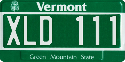 VT license plate XLD111