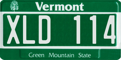 VT license plate XLD114