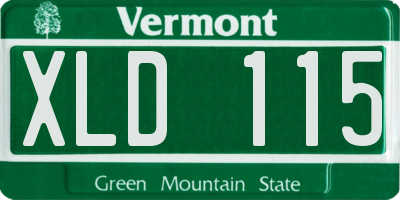 VT license plate XLD115