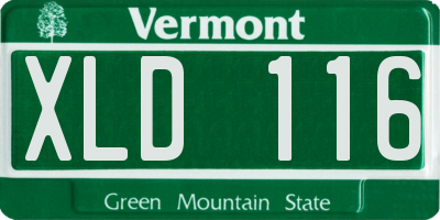 VT license plate XLD116