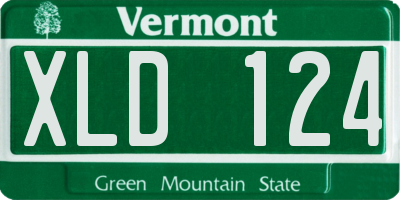 VT license plate XLD124