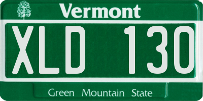 VT license plate XLD130