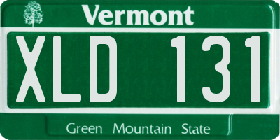 VT license plate XLD131