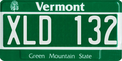 VT license plate XLD132