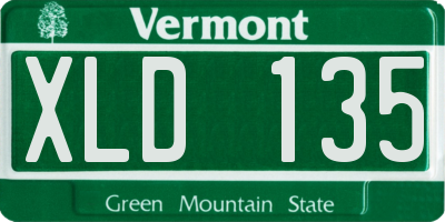 VT license plate XLD135