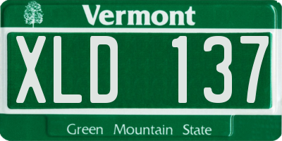 VT license plate XLD137