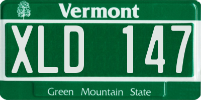 VT license plate XLD147