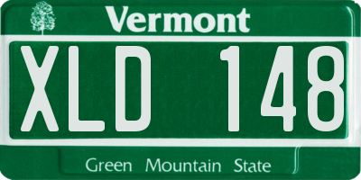 VT license plate XLD148