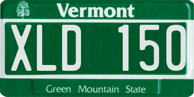 VT license plate XLD150