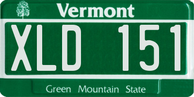 VT license plate XLD151