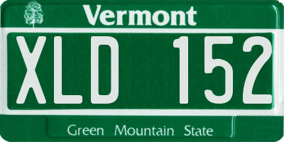 VT license plate XLD152