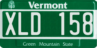 VT license plate XLD158