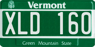 VT license plate XLD160