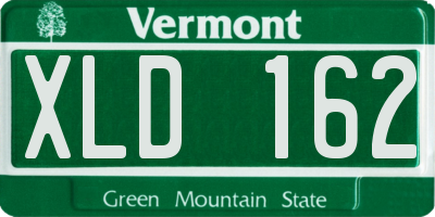 VT license plate XLD162