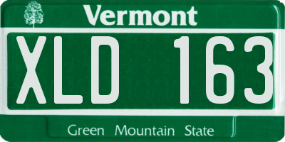 VT license plate XLD163