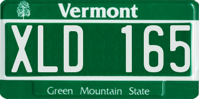 VT license plate XLD165