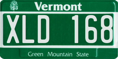VT license plate XLD168