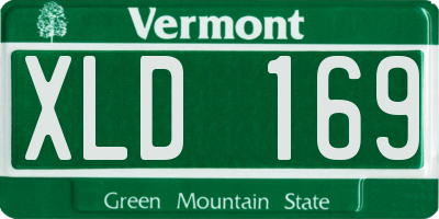 VT license plate XLD169