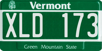 VT license plate XLD173