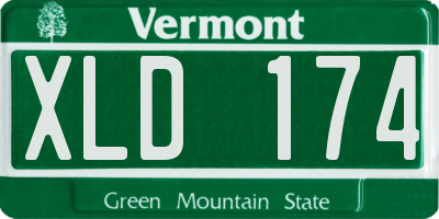 VT license plate XLD174