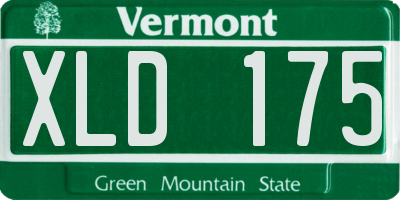 VT license plate XLD175