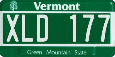 VT license plate XLD177