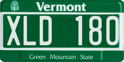 VT license plate XLD180