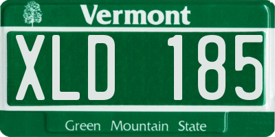 VT license plate XLD185